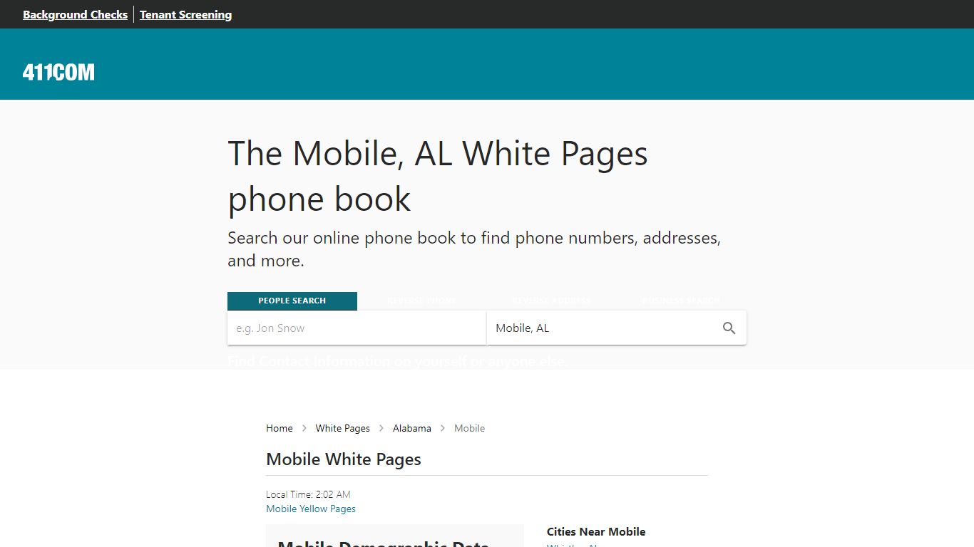 Mobile White Pages - Phone Books in Alabama (AL) | 411